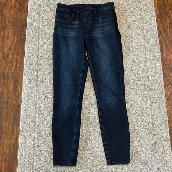 Spanx Jeggings Womens Small Blue Pull On Skinny Ankle Jean Denim Stretch - Picture 1 of 10